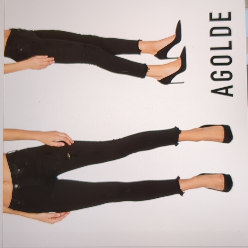AGOLDE NWT Sophie Hi Rise Skinny Crop Harlow Destruct Size 31